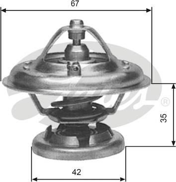 Gates TH12680G1 - Термостат охлаждающей жидкости / корпус unicars.by