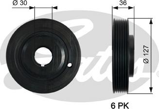 Gates TVD1097 - Шкив коленчатого вала unicars.by