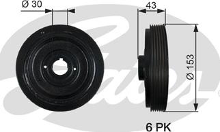 Gates TVD1005 - Шкив коленчатого вала unicars.by