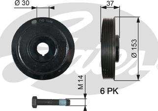 Gates TVD1006A - Шкив коленчатого вала unicars.by