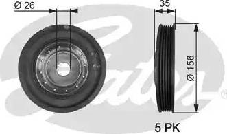 Gates TVD1007 - Шкив коленчатого вала unicars.by