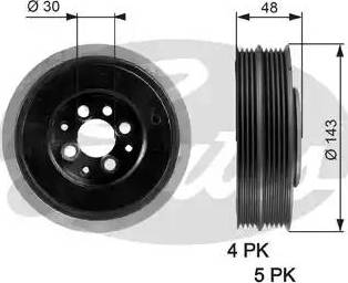 Gates TVD1015 - Шкив коленчатого вала unicars.by
