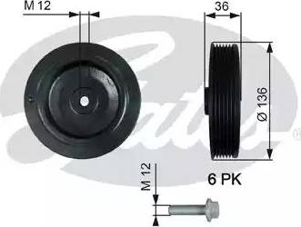 Gates TVD1010A - Шкив коленчатого вала unicars.by