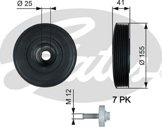 Gates TVD1017A - Шкив коленчатого вала unicars.by