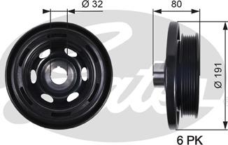 Gates TVD1089 - Шкив коленчатого вала unicars.by