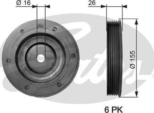 Gates TVD1020 - Шкив коленчатого вала unicars.by