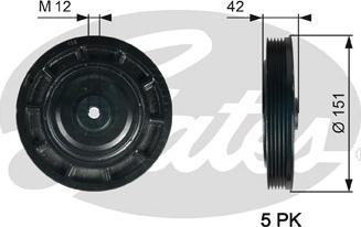 Gates TVD1116 - Шкив коленчатого вала unicars.by