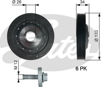 Gates TVD1113A - Шкив коленчатого вала unicars.by