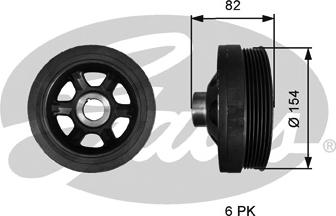 Gates TVD1139 - Шкив коленчатого вала unicars.by