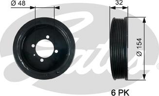 Gates TVD1130 - Шкив коленчатого вала unicars.by