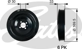 Gates TVD1131 - Шкив коленчатого вала unicars.by