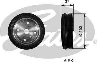 Gates TVD1137 - Шкив коленчатого вала unicars.by