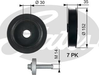 Gates TVD1127A - Шкив коленчатого вала unicars.by