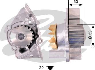 Gates WP0085 - Водяной насос unicars.by