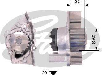 Gates WP0083 - Водяной насос unicars.by