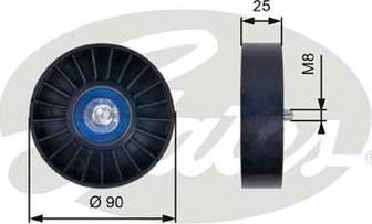 GATES-AU 36033 - Ролик, поликлиновый ремень unicars.by