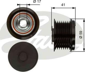 GATES-AU OAP7078 - Шкив генератора, муфта unicars.by