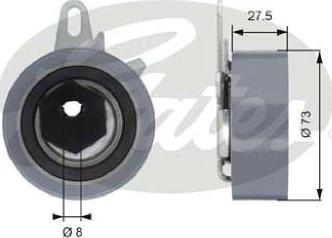 GATES-AU T43054 - Натяжной ролик, зубчатый ремень ГРМ unicars.by