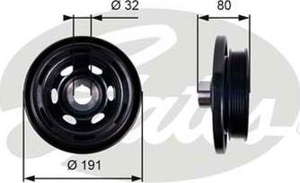 GATES-AU TVD1089 - Шкив коленчатого вала unicars.by