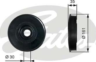 GATES-AU TVD1025 - Шкив коленчатого вала unicars.by