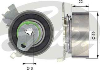 GATES-SEA T43053 - Натяжной ролик, зубчатый ремень ГРМ unicars.by