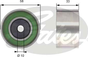 GATES-SEA T42210 - Направляющий ролик, зубчатый ремень ГРМ unicars.by