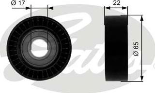 GATES-SEA T36257 - Ролик, поликлиновый ремень unicars.by