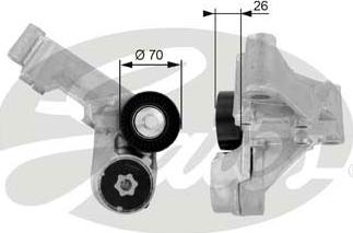 GATES-SEA T38444 - Натяжитель, поликлиновый ремень unicars.by