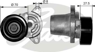 GATES-SEA T38454 - Натяжитель, поликлиновый ремень unicars.by