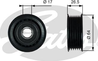 GATES-SEA T38099 - Ролик, поликлиновый ремень unicars.by