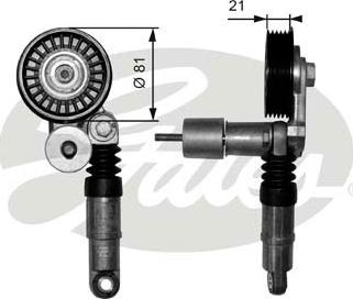 GATES-SEA T38306 - Натяжитель, поликлиновый ремень unicars.by