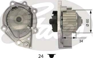 GATES-SEA WP0045 - Водяной насос unicars.by