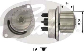 GATES-SEA WP0038 - Водяной насос unicars.by