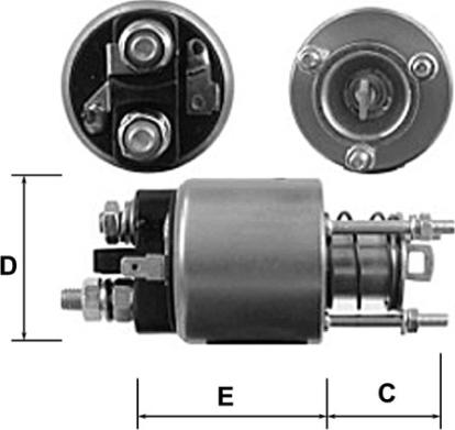 General Motors E7454 - Тяговое реле, соленоид, стартер unicars.by