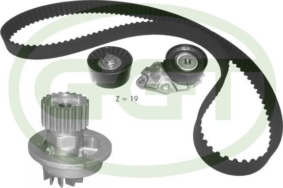 GGT KPA20144 - Водяной насос + комплект зубчатого ремня ГРМ unicars.by