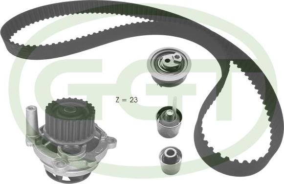 GGT KPA20166 - Водяной насос + комплект зубчатого ремня ГРМ unicars.by
