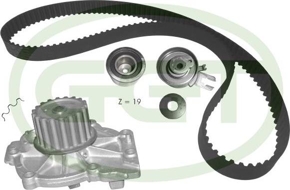 GGT KPA20111 - Водяной насос + комплект зубчатого ремня ГРМ unicars.by