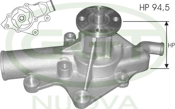 GGT PA12093 - Водяной насос unicars.by