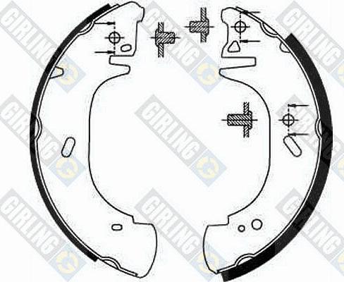 Girling 5186303 - Комплект тормозных колодок, барабанные unicars.by