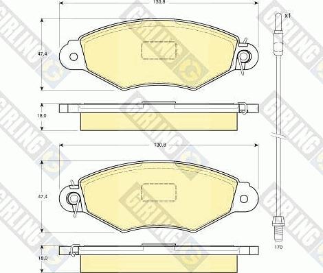 Girling 6410844 - Дисковый тормозной механизм, комплект unicars.by