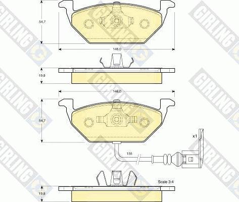 Girling 6410785 - Дисковый тормозной механизм, комплект unicars.by