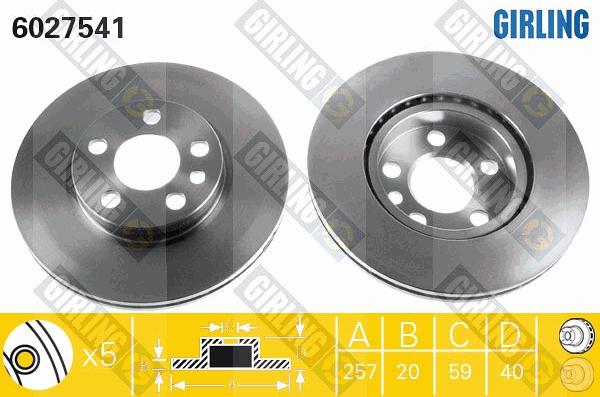 Girling 6410773 - Дисковый тормозной механизм, комплект unicars.by