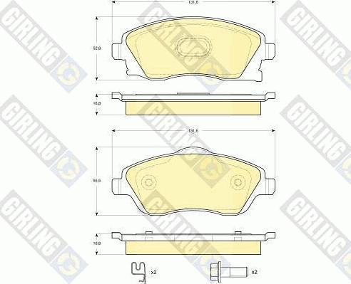 Girling 6411441 - Дисковый тормозной механизм, комплект unicars.by