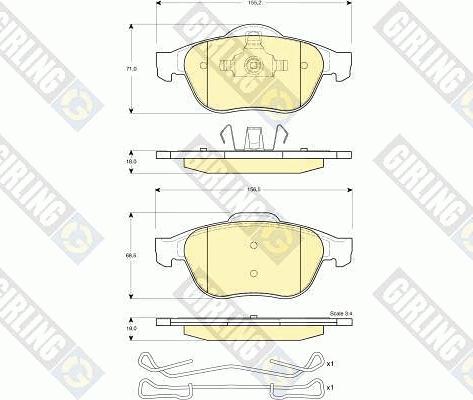 Girling 6411802 - Дисковый тормозной механизм, комплект unicars.by