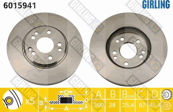 Girling 6015941 - Тормозной диск unicars.by