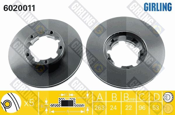 Girling 6020011 - Тормозной диск unicars.by