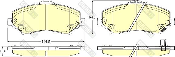 Girling 6146059 - Тормозные колодки, дисковые, комплект unicars.by