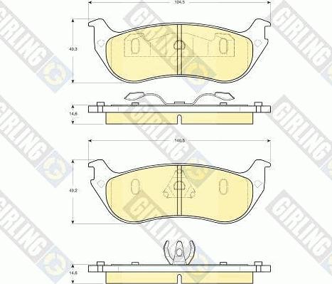 Girling 6141325 - Тормозные колодки, дисковые, комплект unicars.by