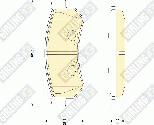 Girling 6141789 - Тормозные колодки, дисковые, комплект unicars.by