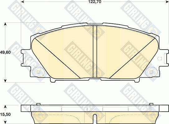 Girling 6141739 - Тормозные колодки, дисковые, комплект unicars.by